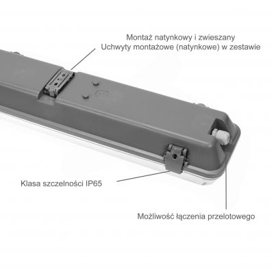 Oprawa hermetyczna LED tube 2x150cm IP65  SLI028016_SLIM Spectrum Led (SLI028016_SLIM)