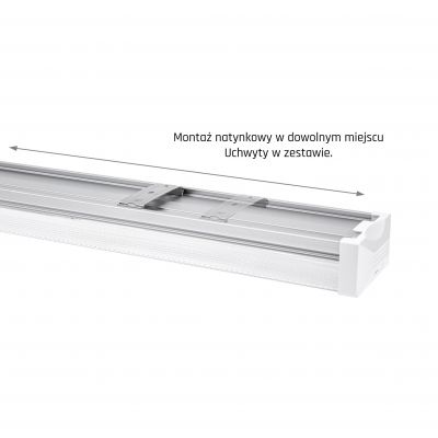 Oprawa sufitowa Limea Prismatica LED 40W 4600lm 230V 120cm IP44 4000K NW 5 lat gwarancji  SLI028036NW Spectrum Led (SLI028036NW)