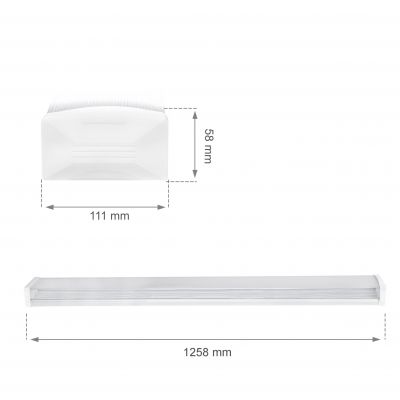 Oprawa sufitowa Limea Prismatica LED 40W 4600lm 230V 120cm IP44 4000K NW 5 lat gwarancji  SLI028036NW Spectrum Led (SLI028036NW)