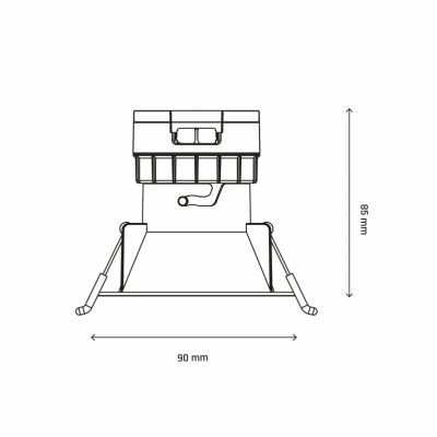 Oprawa sufitowa oczko FIALE CORE COMPLETE DOWNLIGHT 7W ciepła/neutralna/zimna 230V 45ST IP20 UGR<19 FI90X85MM BIAŁY OKRĄGŁA Spectrum LED (SLI043030CCT_PW)