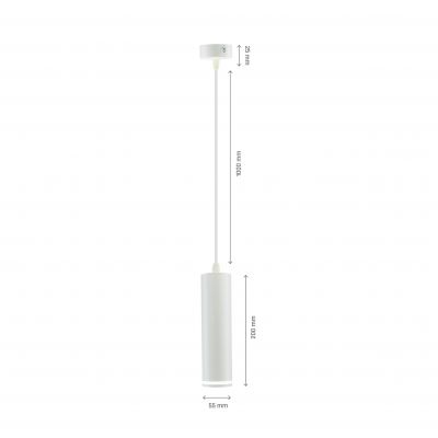Lampa wiszaca MADARA MINI II GU10 ZWIS 230V IP20 BIAŁY kabel 1m  SLIP003022 Spectrum Led (SLIP003022)