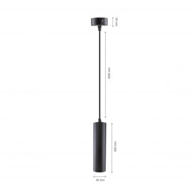 Lampa wisząca MADARA MINI II GU10 ZWIS IP20 CZARNY kabel 1m  SLIP003023 Spectrum Led (SLIP003023)