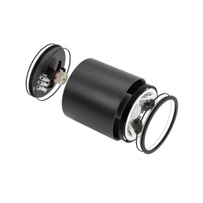 CHLOE AR111 GU10 IP65 okrągła czarna nieruchoma partia 2 SLIP005032 Spectrum Led (SLIP005032)
