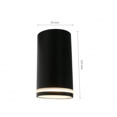 Lampa punktowa Chloe Mini Ring natynkowa GU10 IP20 czarna nieruchoma  SLIP005044 Spectrum Led (SLIP005044)