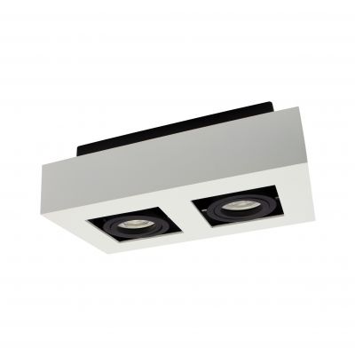 Oprawa natynkowa MIRORA GU10 GU10x2 IP20 255X145X85 mm biały/czarny prostokątna ruchoma  SLIP005046 Spectrum Led (SLIP005046)