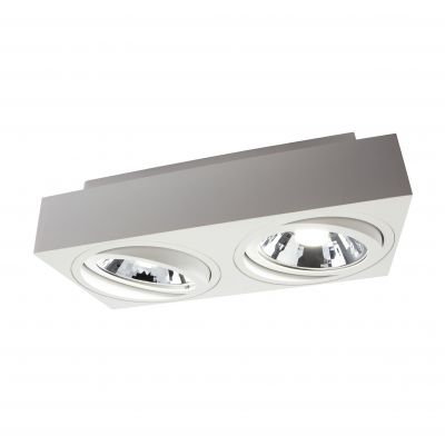 Oprawa sufitowa ruchoma natynkowa AR111 GU10 MIRORA 250V IP20 293X145X 85mm BIAŁY prostokątna ruchoma  SLIP005049 Spectrum Led (SLIP005049)