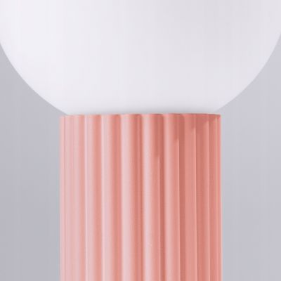 Lampa biurkowa tuba klosz KULA HALO brzoskwiniowa do sypialni SOLLUX (SL.1756)