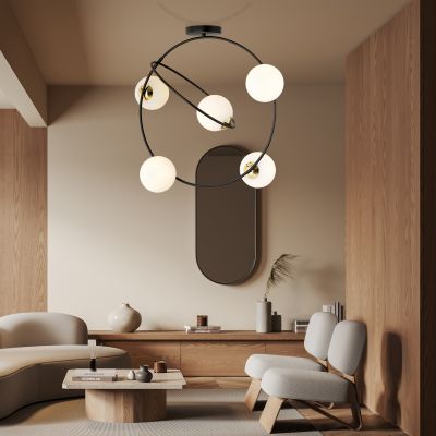 Emibig Żyrandol STARDOM 5 BL OPAL E14 10W MAX LED 1293/5 (1293/5)