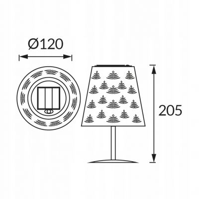 Lampa solarna na taras LED LUDA LED 20 0,2W beżowa CW IDEUS (04608)