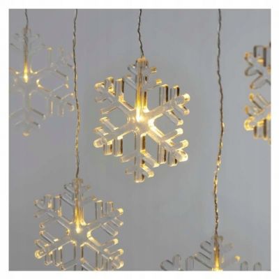 Girlanda świąteczna 8 LED sople śnieżynki 45x84 cm ciepła biel IP44 EMOS  (DCGW06)