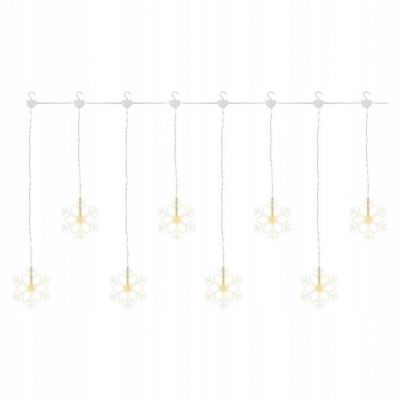 Girlanda świąteczna 8 LED sople śnieżynki 45x84 cm ciepła biel IP44 EMOS  (DCGW06)