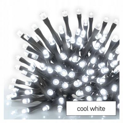 Lampki choinkowe Standard 50 LED 5m zimna biel IP44 timer EMOS (D1AC02)