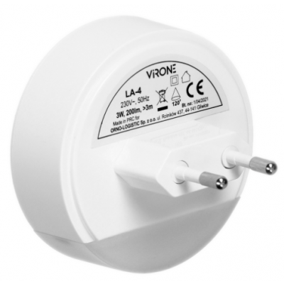 Lampka nocna LED z czujnikiem ruchu, z funkcją korytarzową 0,2W/3W, 200lm LA-4 ORNO (LA-4)