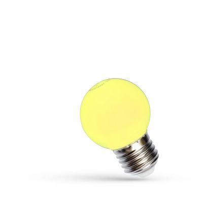 Żarówka LED E27 230V 1W kula żółta PC Spectrum (WOJ+11798)