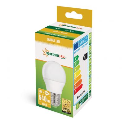 Żarówka kulka e27 led 6w nw 540lm 230v neutralny  WOJ+13757 Spectrum Led (WOJ+13757)