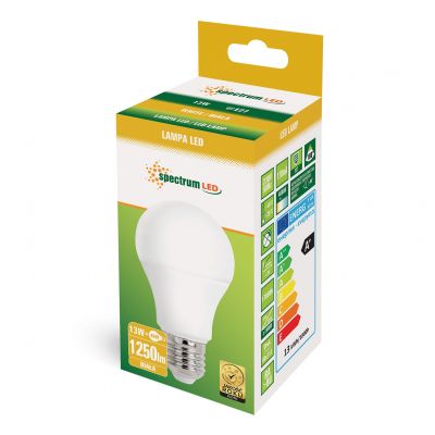 Żarówka LED E27 13W 1250lm 4000K neutralna  Spectrum (WOJ+14102)