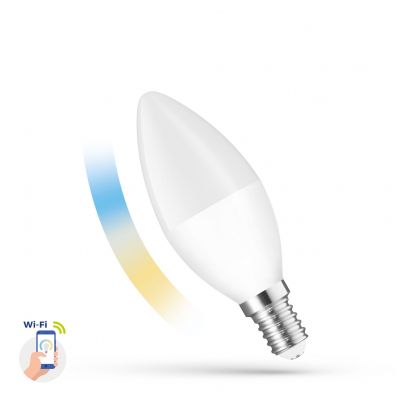 Żarówka LED Wi-Fi ściemnialna świeczka 5W E14 CCT DIMM SMART WOJ+14413 SMART Spectrum (WOJ+14413)