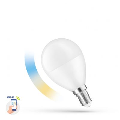 Żarówka LED Wi-Fi ściemnialna kulka 5W E14 CCT DIMM SMART WOJ+14414 SMART  WOJ+14414 Spectrum Led (WOJ+14414)