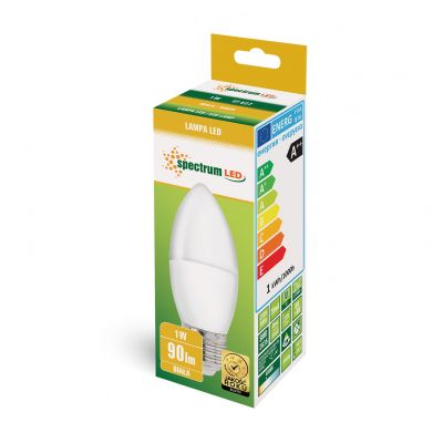 LED ŚWIECOWA E-27 230V 1W NW  Spectrum (WOJ+14455)