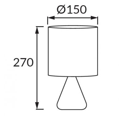 Lampka nocna stołowa abażur ATENA E14 czarna ceramiczna IDEUS 04058 (04058)