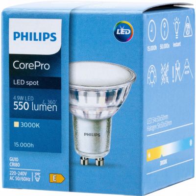 Żarówka LED spot GU10 550lm barwa ciepła 929002981202 PHILIPS (929002981202)