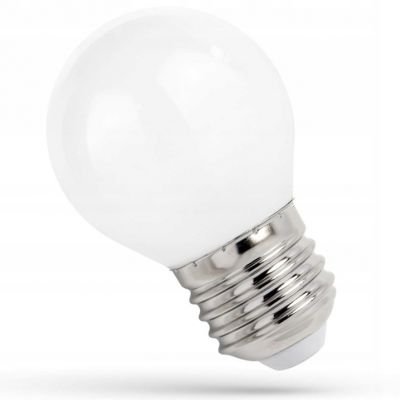 Żarówka LED kulka do girland E-27 230V 1W ciepła biel mleczny SPECTRUM (WOJ+14585)