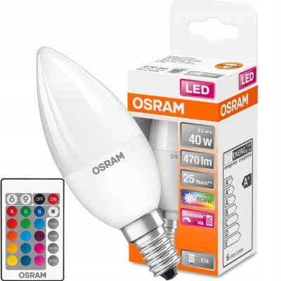 Żarówka OSRAM LED STAR RGB + PILOT 5,5W 40W E14 LEDVANCE (4058075430853)