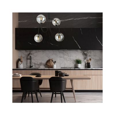 Emibig Żyrandol ARCHI 4A BL GRAFIT E14 10W MAX LED 1287/4A (1287/4A)