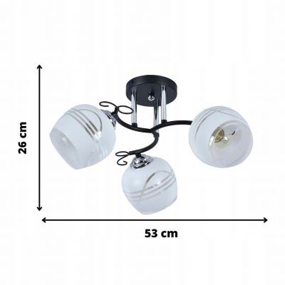 Lampex Żyrandol Abelia 3 E27 3x60W (955/3)